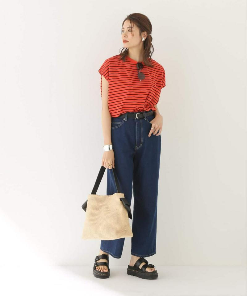 【YSTRDY’S TMRRW/イエスタディトゥモロー】OVERDYED BORDER BAGGY TEE：Tシャツ◆（JOUR