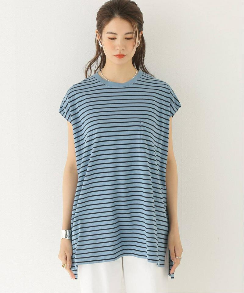 【YSTRDY’S TMRRW/イエスタディトゥモロー】OVERDYED BORDER BAGGY TEE：Tシャツ◆（JOUR
