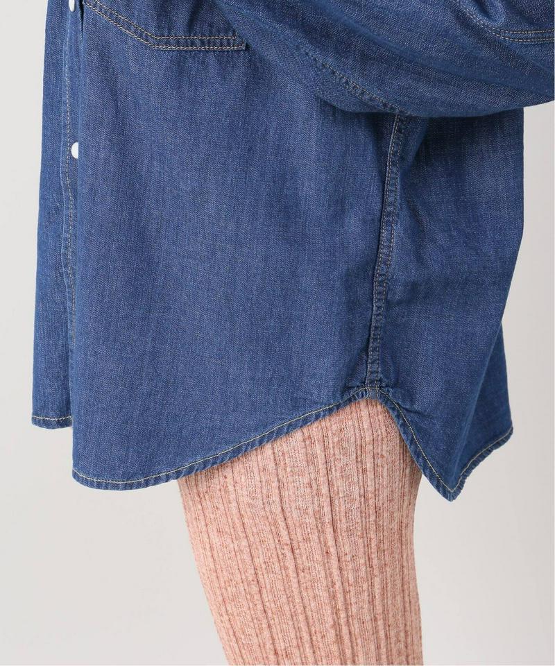WIDEシルエットダンガリーシャツ