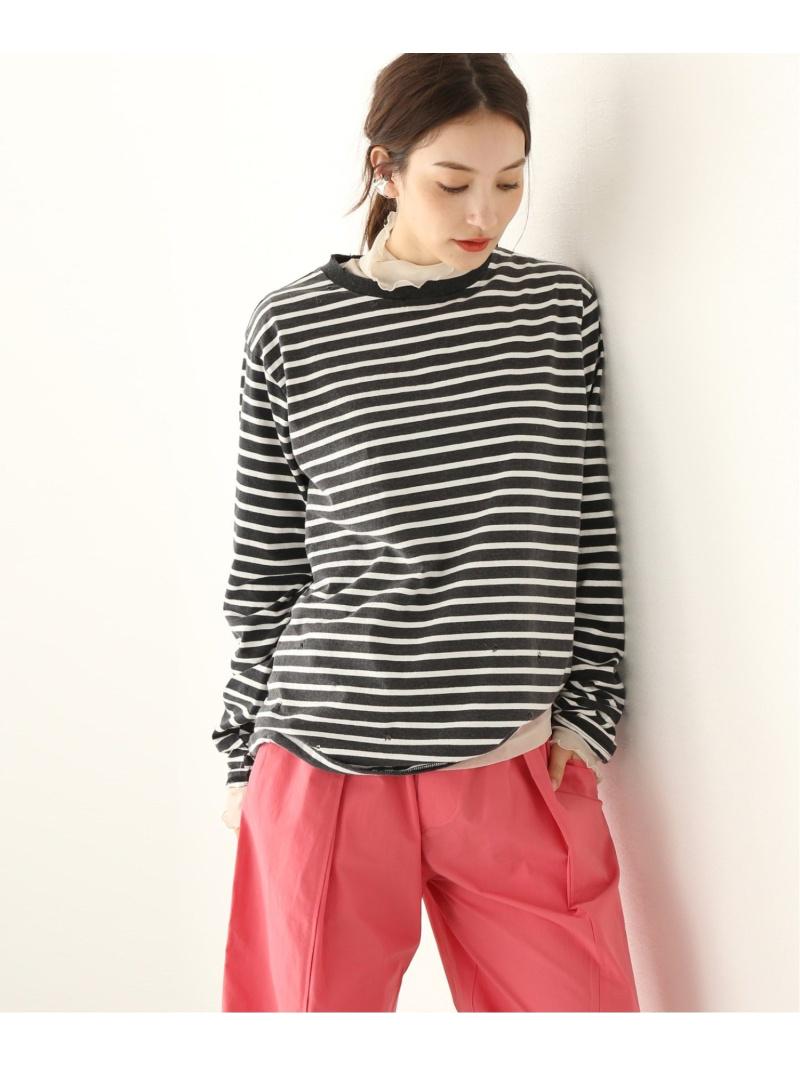 (W)WIFFLE DAMAGE BORDER LS TEE
