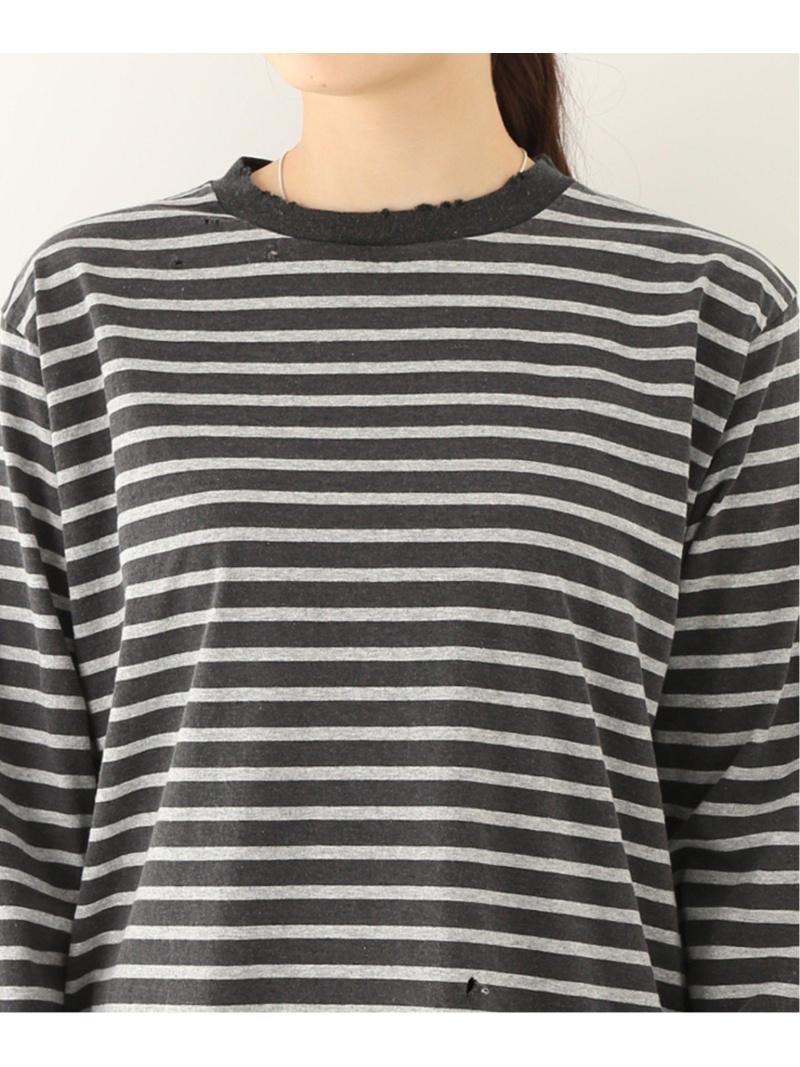 (W)WIFFLE DAMAGE BORDER LS TEE