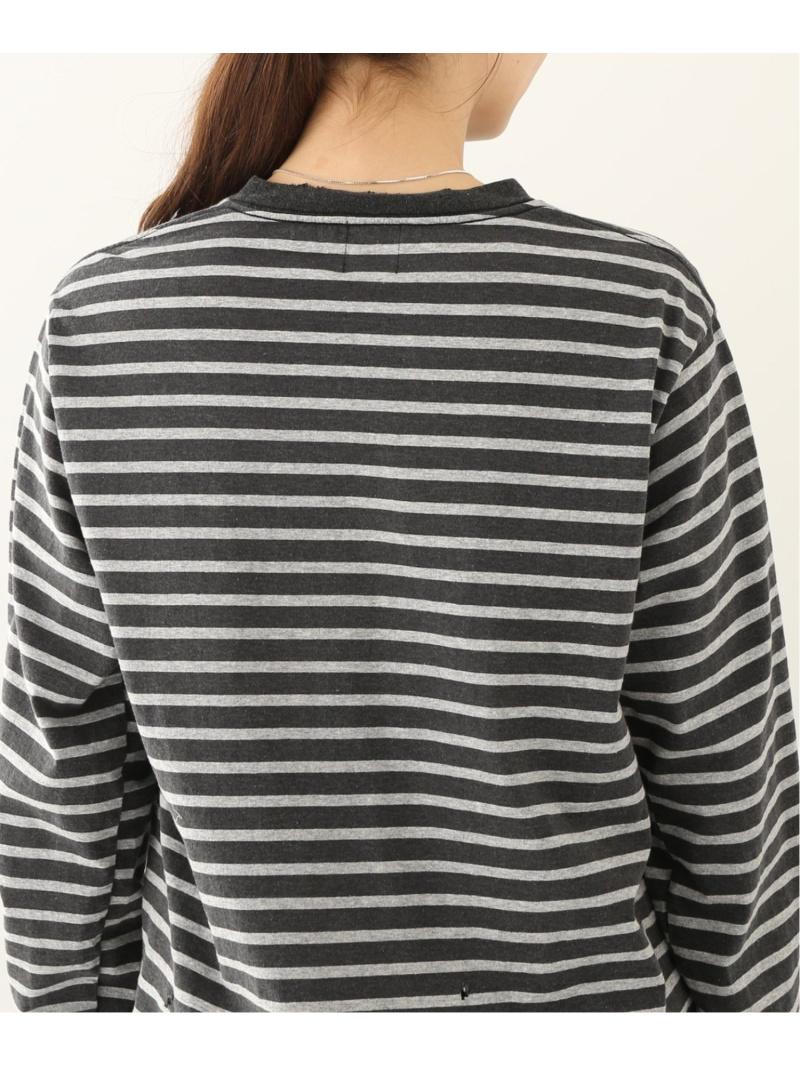 (W)WIFFLE DAMAGE BORDER LS TEE