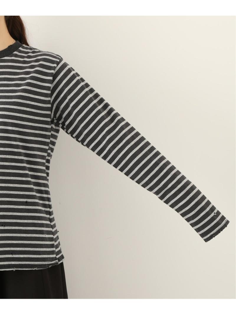 (W)WIFFLE DAMAGE BORDER LS TEE