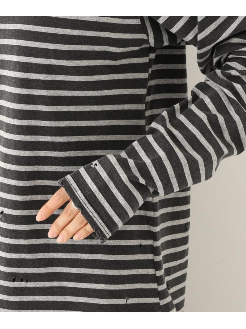 (W)WIFFLE DAMAGE BORDER LS TEE