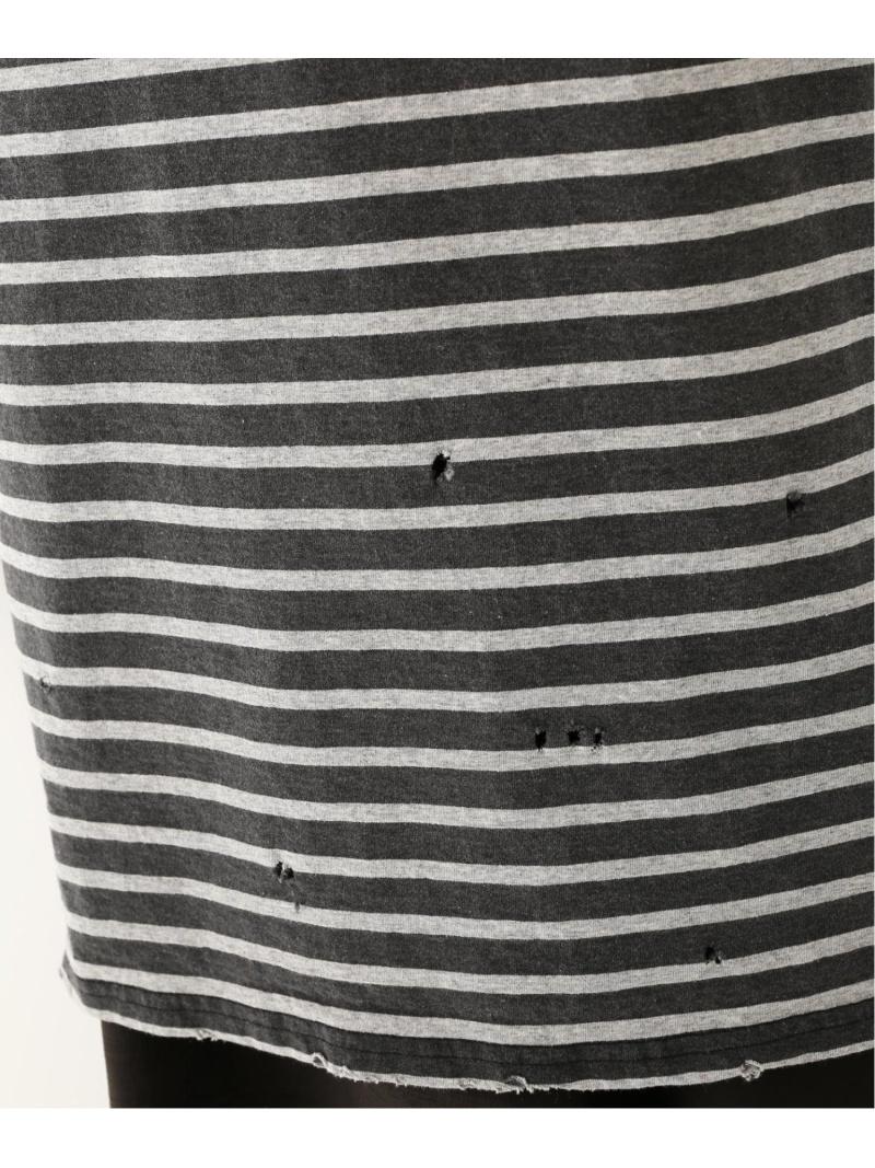 (W)WIFFLE DAMAGE BORDER LS TEE