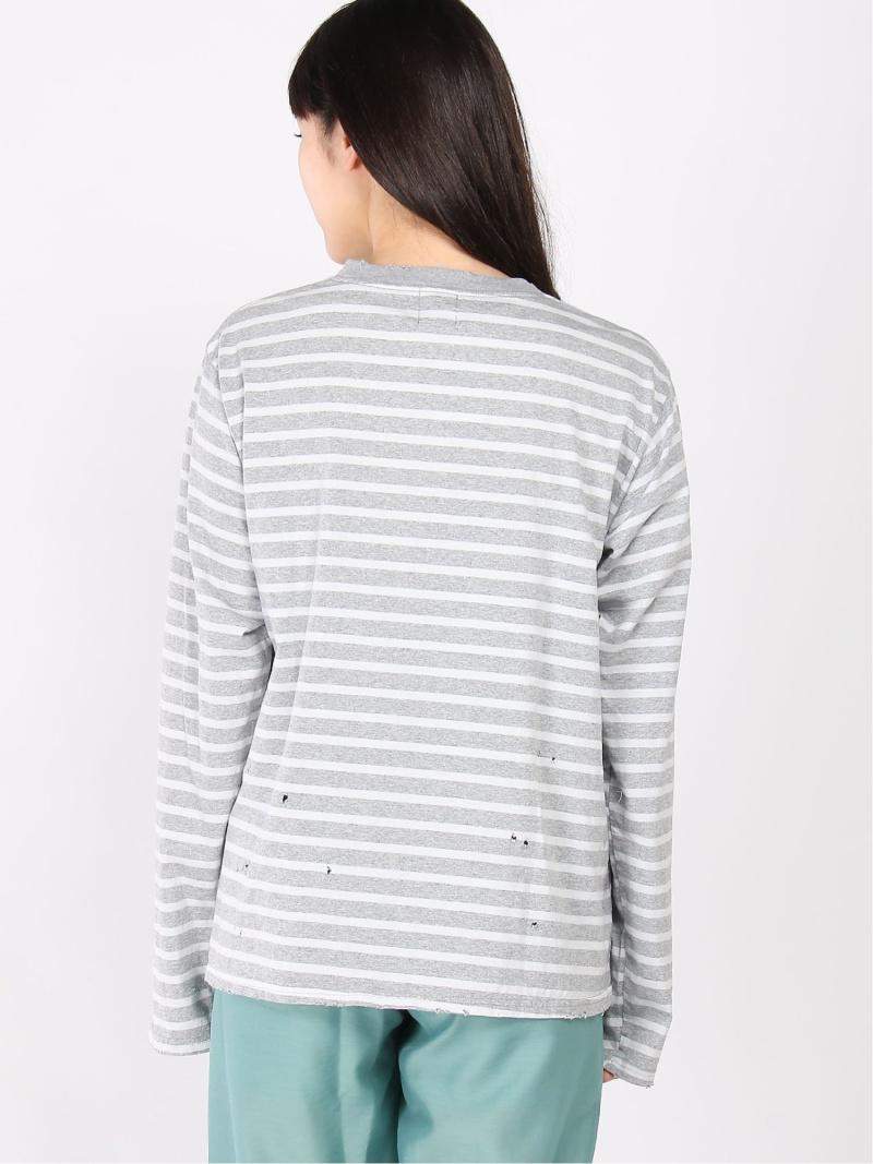 (W)WIFFLE DAMAGE BORDER LS TEE