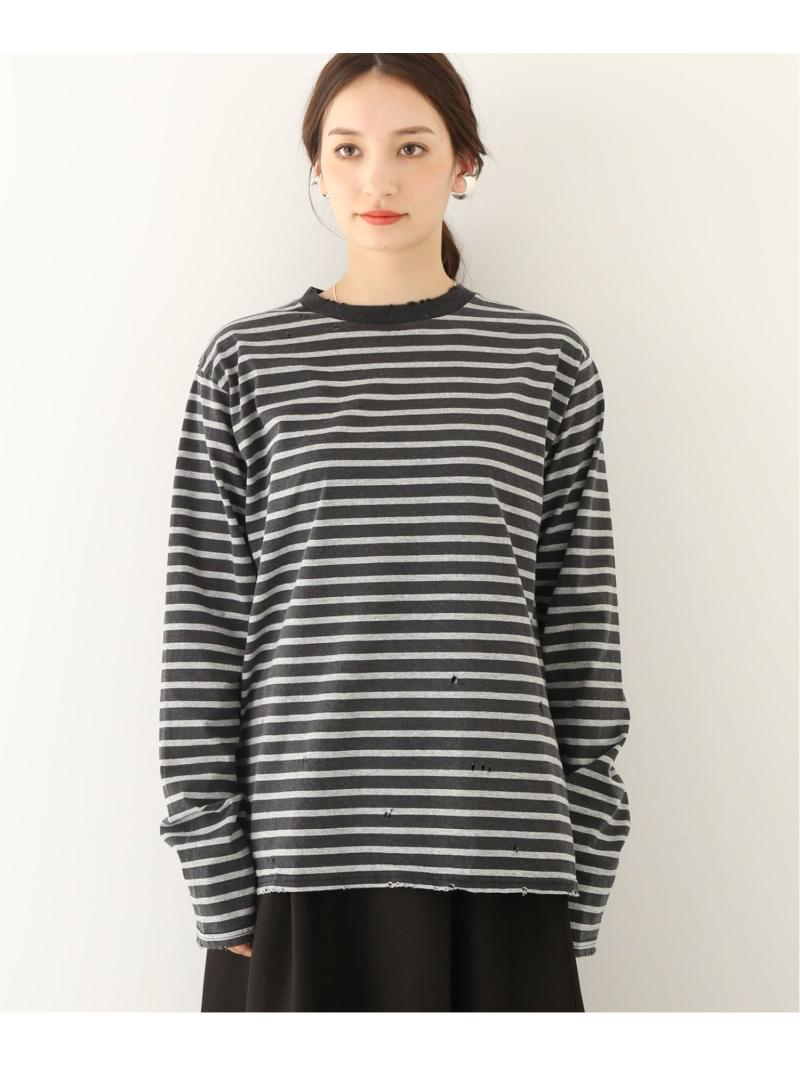 (W)WIFFLE DAMAGE BORDER LS TEE