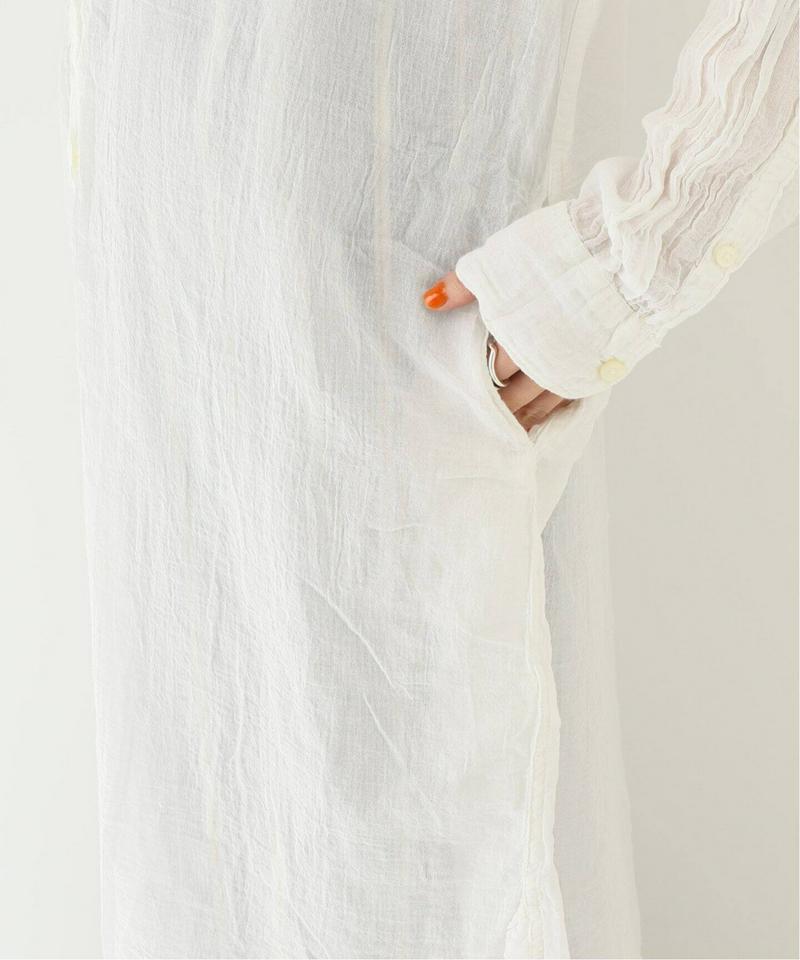 【ARMEN/アーメン】UTILTY BANDED COLLAR LONG SHIRTS◆