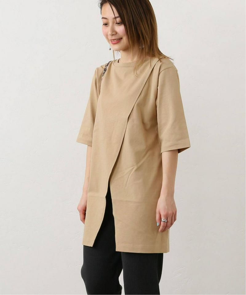 2WayオーバーラップスリットTシャツ◆（JOURNAL STANDARD relume）