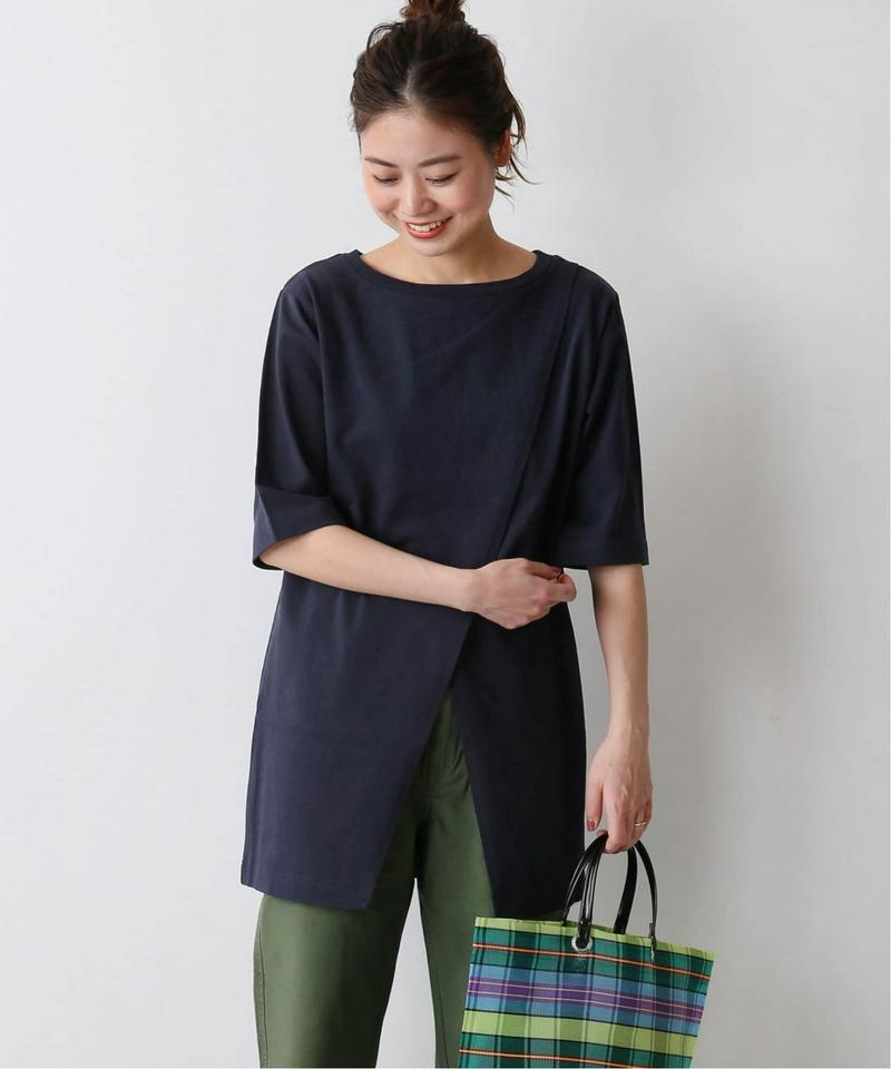 2WayオーバーラップスリットTシャツ◆（JOURNAL STANDARD relume）