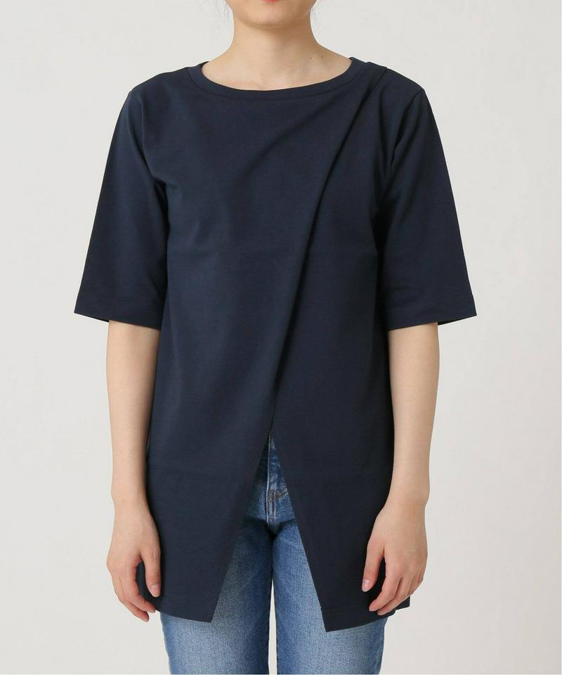 2WayオーバーラップスリットTシャツ◆（JOURNAL STANDARD relume）