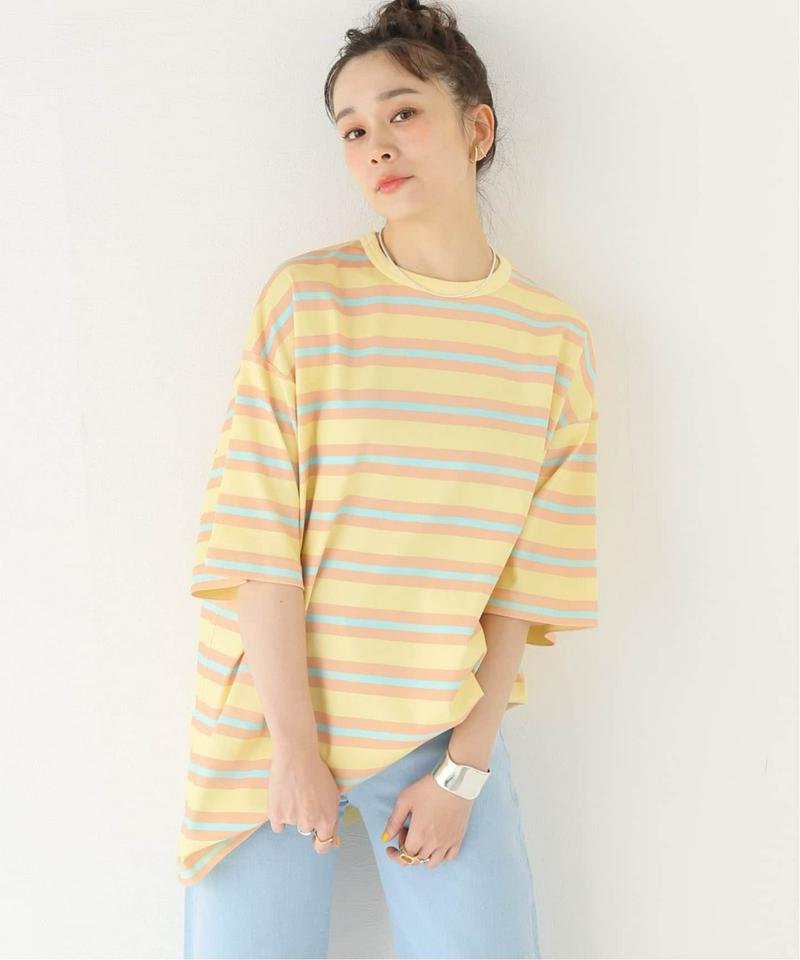 【DROLE DE MONSIEUR / ドロールドムッシュ】Vintage Striped Tee Lo：Tシャツ（JOURN