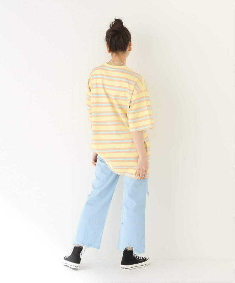 【DROLE DE MONSIEUR / ドロールドムッシュ】Vintage Striped Tee Lo：Tシャツ（JOURN