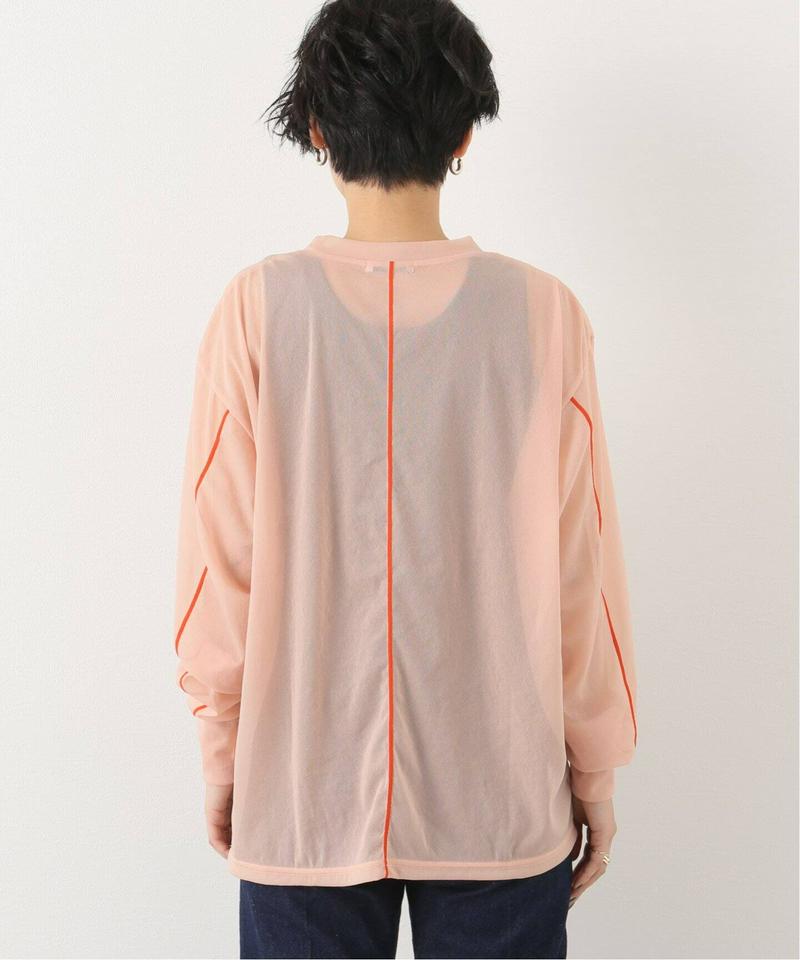 【CLANE / クラネ】COLOR LINE SHEER LONG SLEEVE TOPS：カットソー