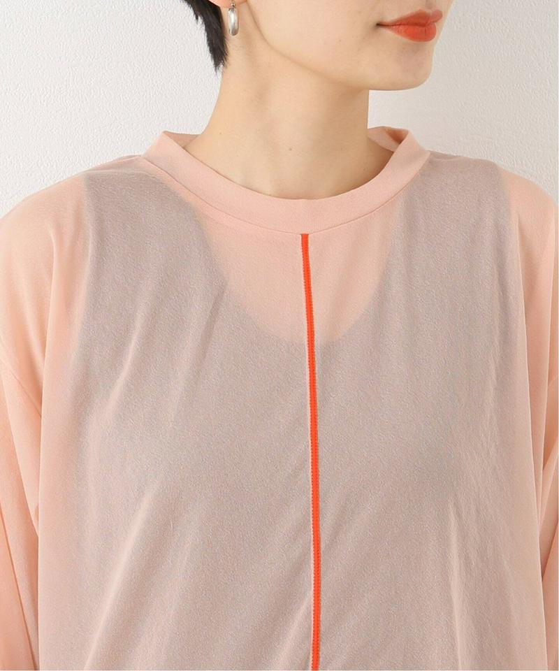 【CLANE / クラネ】COLOR LINE SHEER LONG SLEEVE TOPS：カットソー