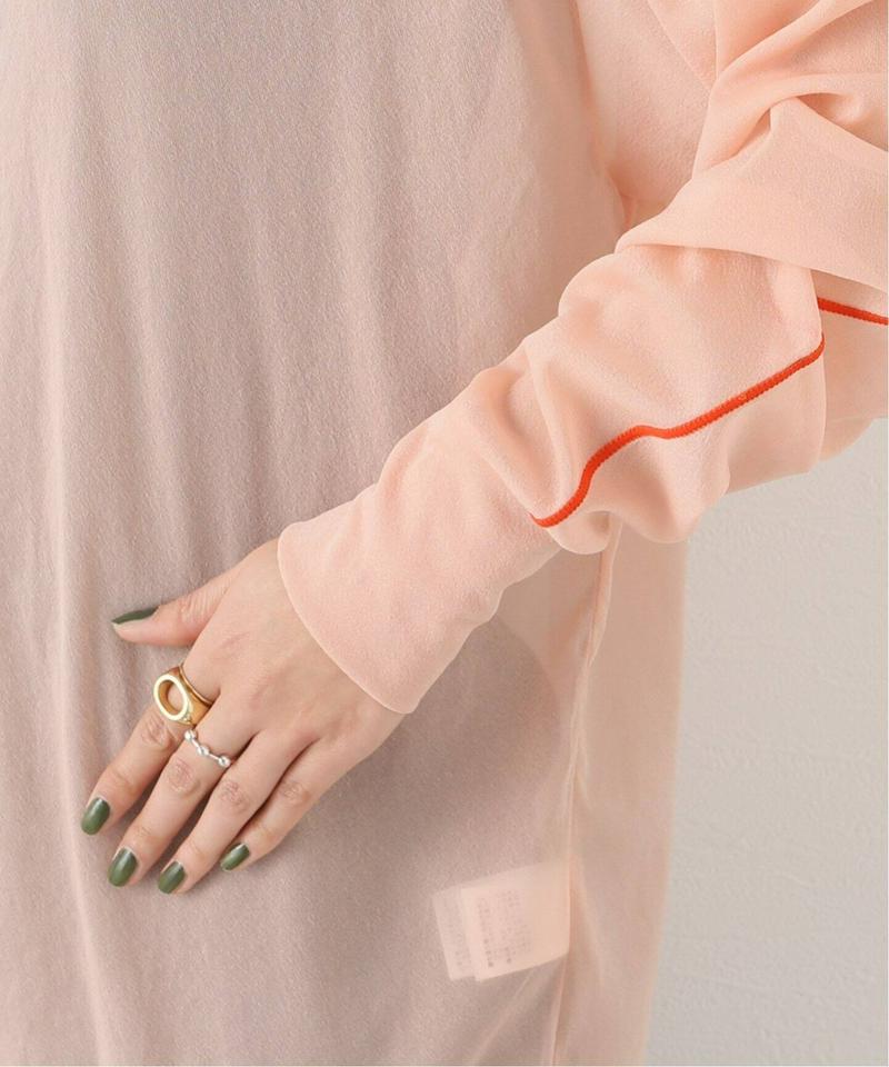 【CLANE / クラネ】COLOR LINE SHEER LONG SLEEVE TOPS：カットソー