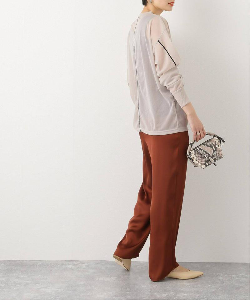 【CLANE / クラネ】COLOR LINE SHEER LONG SLEEVE TOPS：カットソー