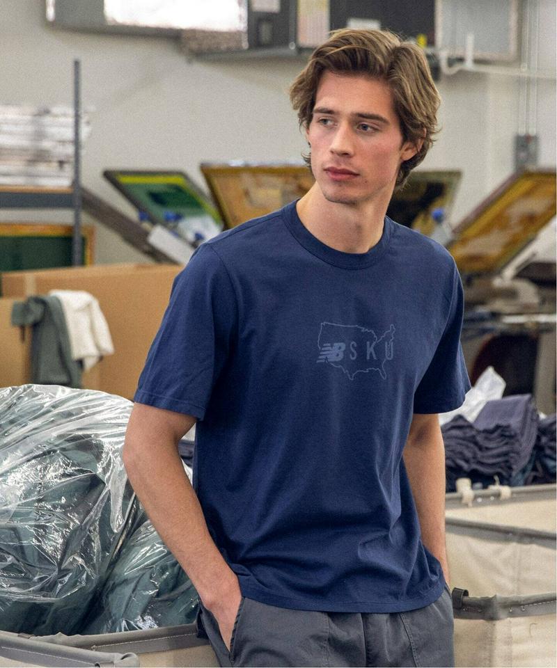 【New Balance×SAVE KHAKI UNITED】 S/S SUPIMA SPORT TEE W/ICON PRIN