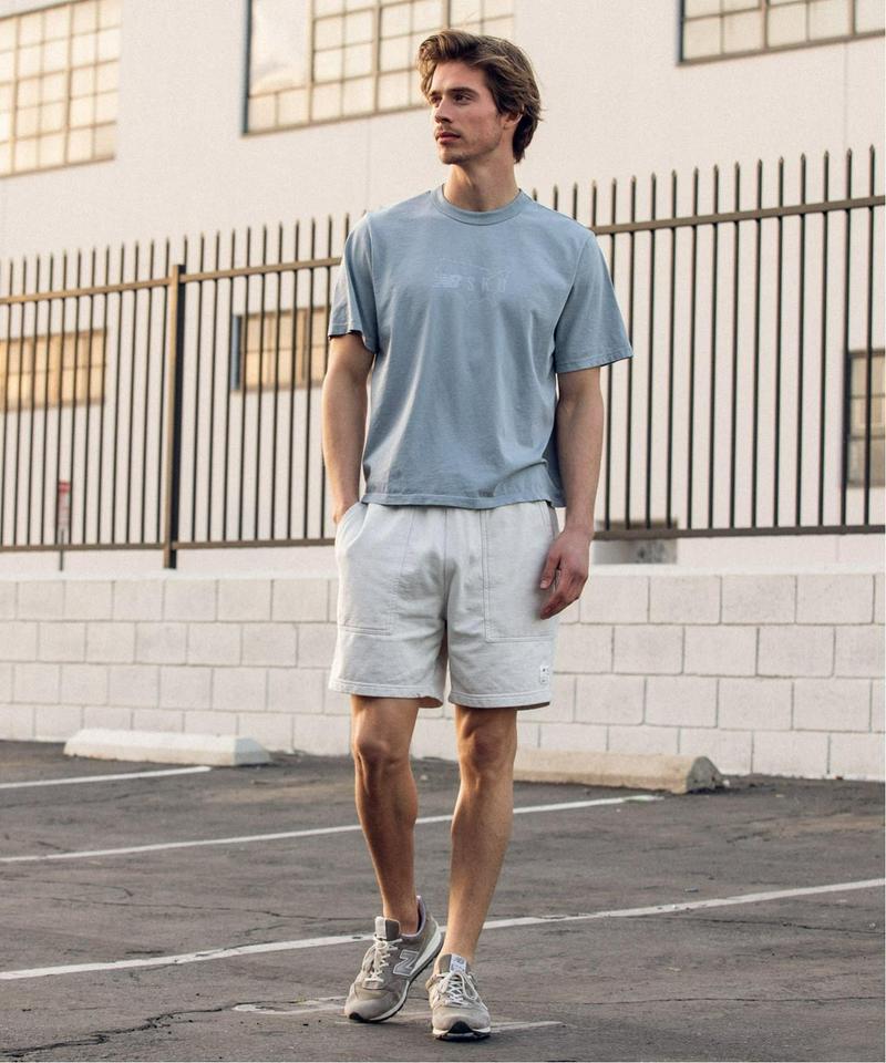 【New Balance×SAVE KHAKI UNITED】 S/S SUPIMA SPORT TEE W/ICON PRIN