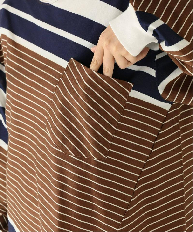 【NOMA t.d.】N Stripe Twisted LS Tee：カットソー（JOURNAL STANDARD relume