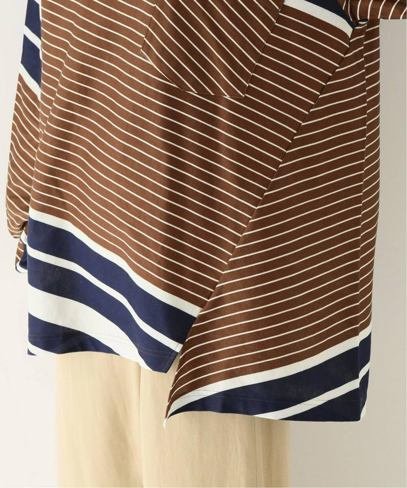 【NOMA t.d.】N Stripe Twisted LS Tee：カットソー（JOURNAL STANDARD relume