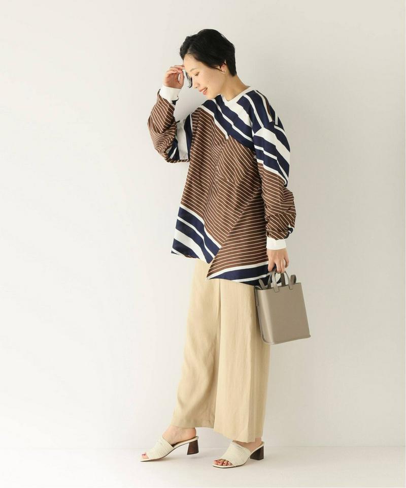 【NOMA t.d.】N Stripe Twisted LS Tee：カットソー（JOURNAL STANDARD relume