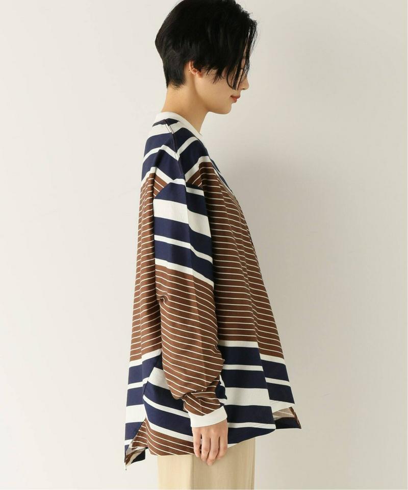 【NOMA t.d.】N Stripe Twisted LS Tee：カットソー（JOURNAL STANDARD relume