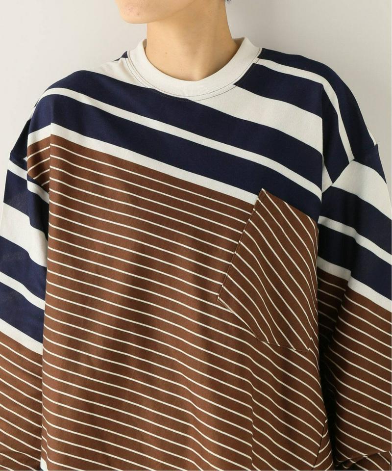 【NOMA t.d.】N Stripe Twisted LS Tee：カットソー（JOURNAL STANDARD relume