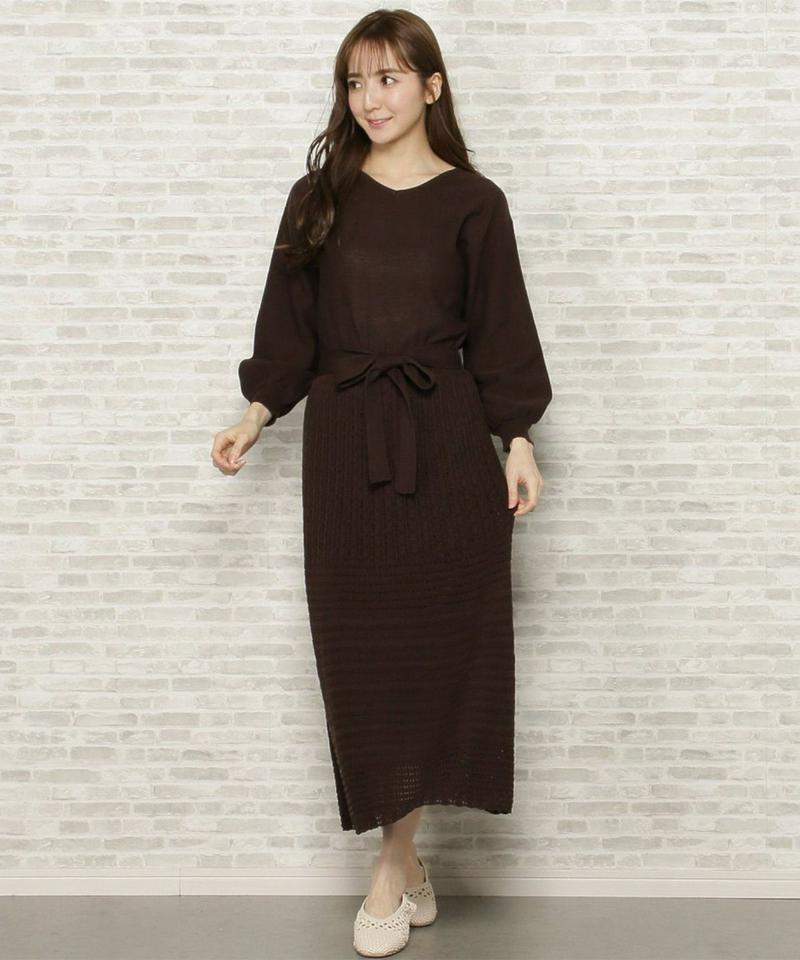 スカシドッキングニットワンピース