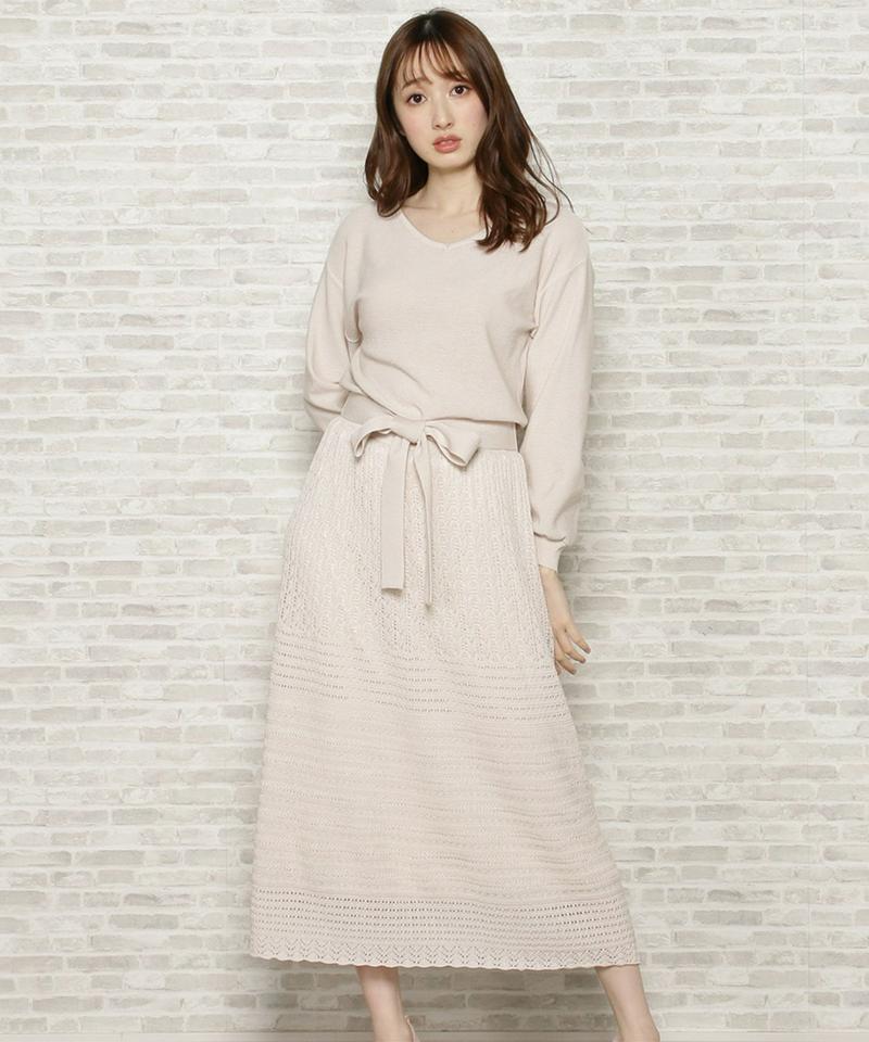 スカシドッキングニットワンピース