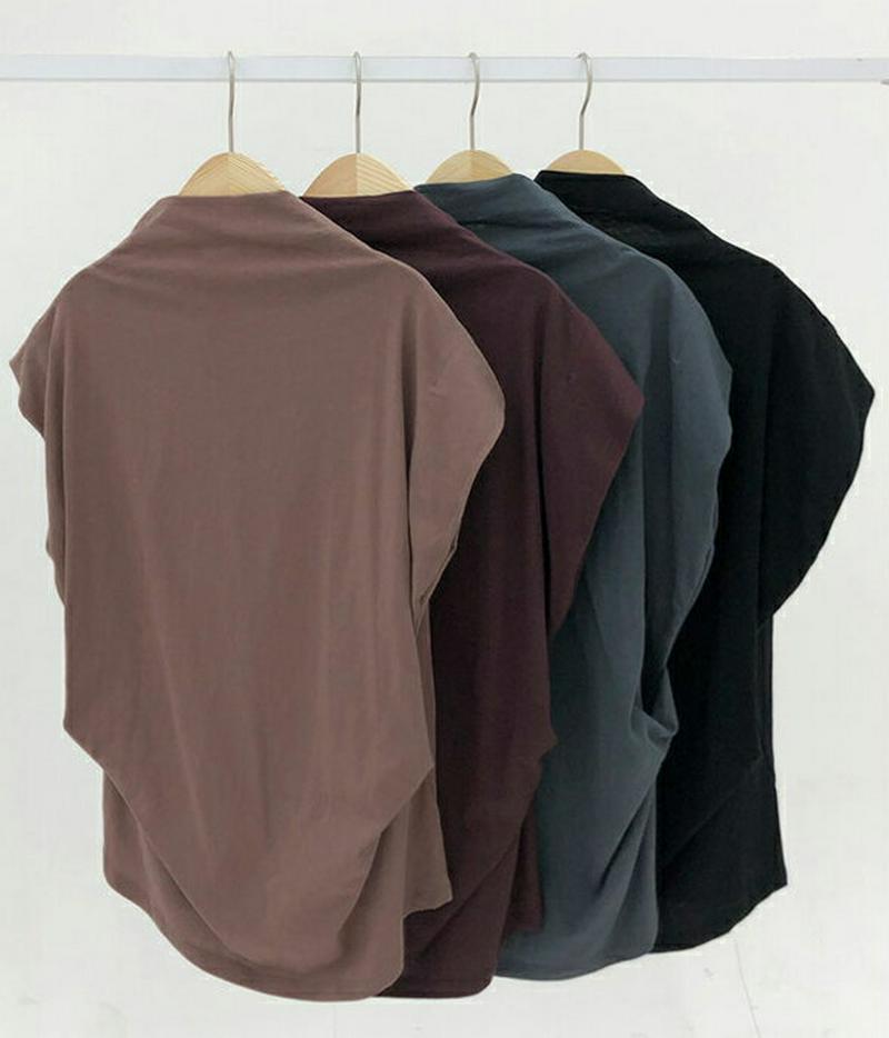 キャップスリーブTシャツ・全5色・b61705 レディース【tops】【トップス キャップスリーブ スリーブレス ノースリーブ 