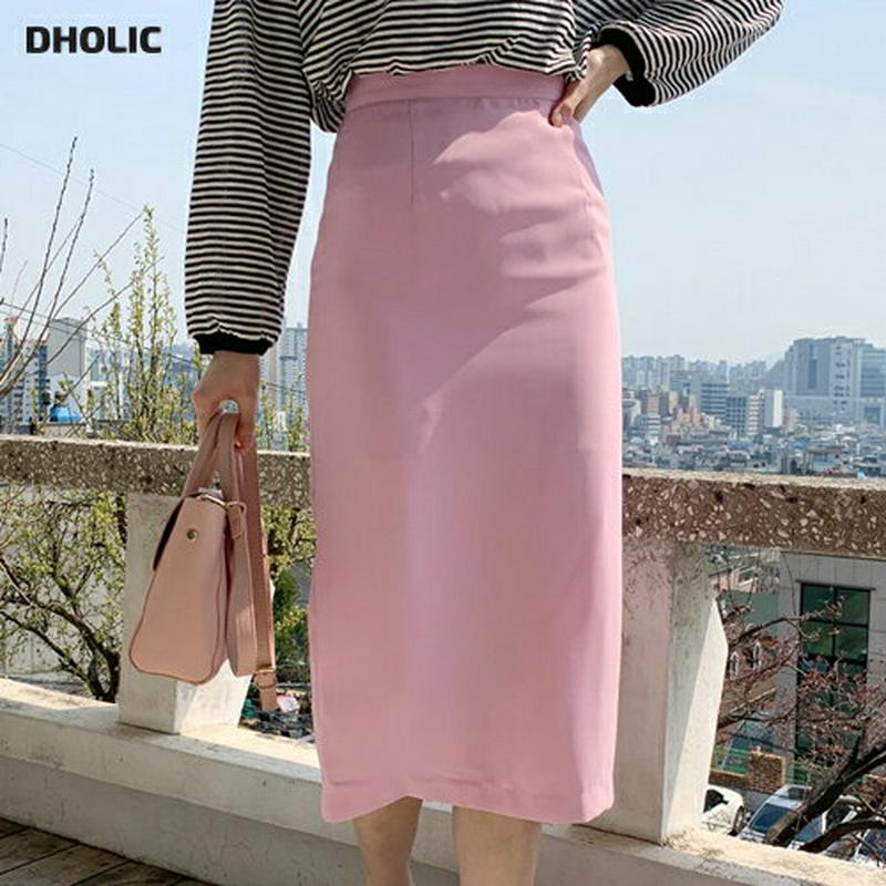 スリットヘムペンシルスカート・全4色・b58739 レディース 【sk】【スカート ミディ丈 ミディスカート ペンシルスカート 