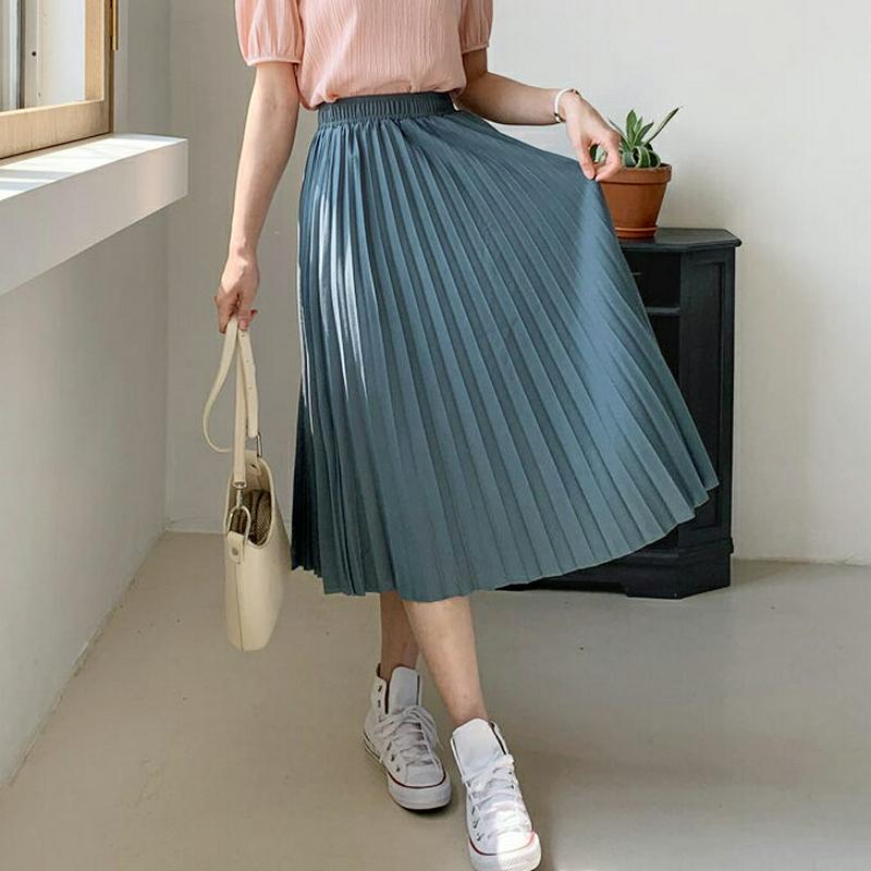 ウエストゴムプリーツスカート・全4色・b58741 レディース 【sk】【スカート ロング ロングスカート プリーツ プリーツス