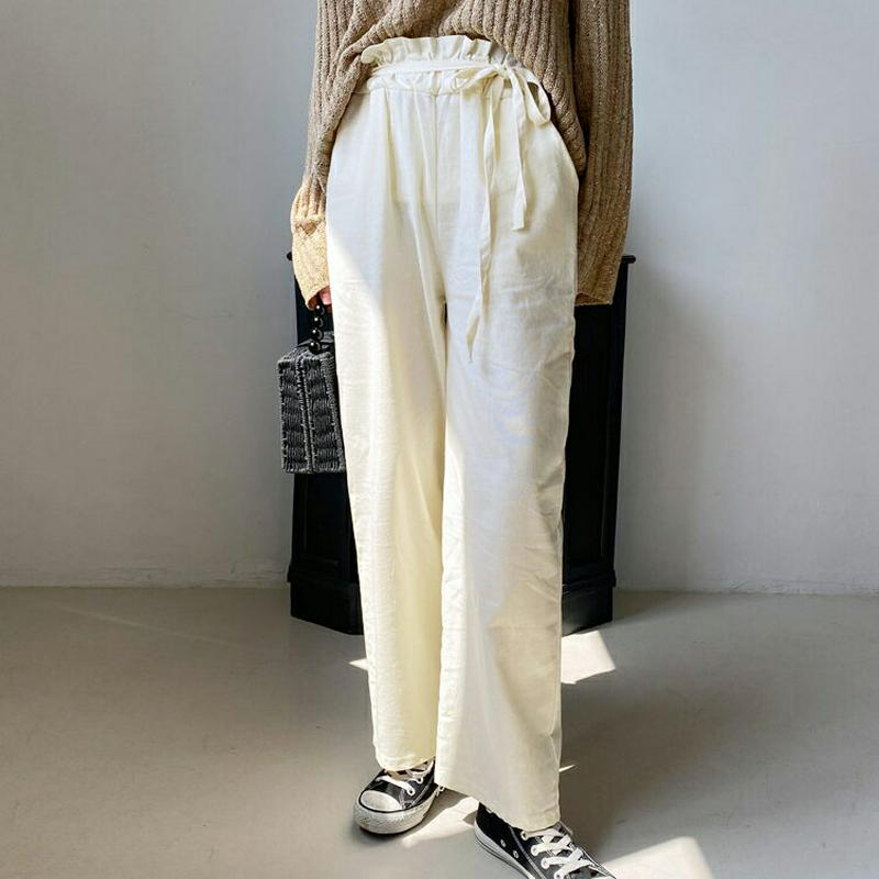 リボンワイドパンツ・全4色・t58744 レディース 【pt 】【ワイドパンツ ワイド ロングパンツ ロング パンツ ズボン ボ