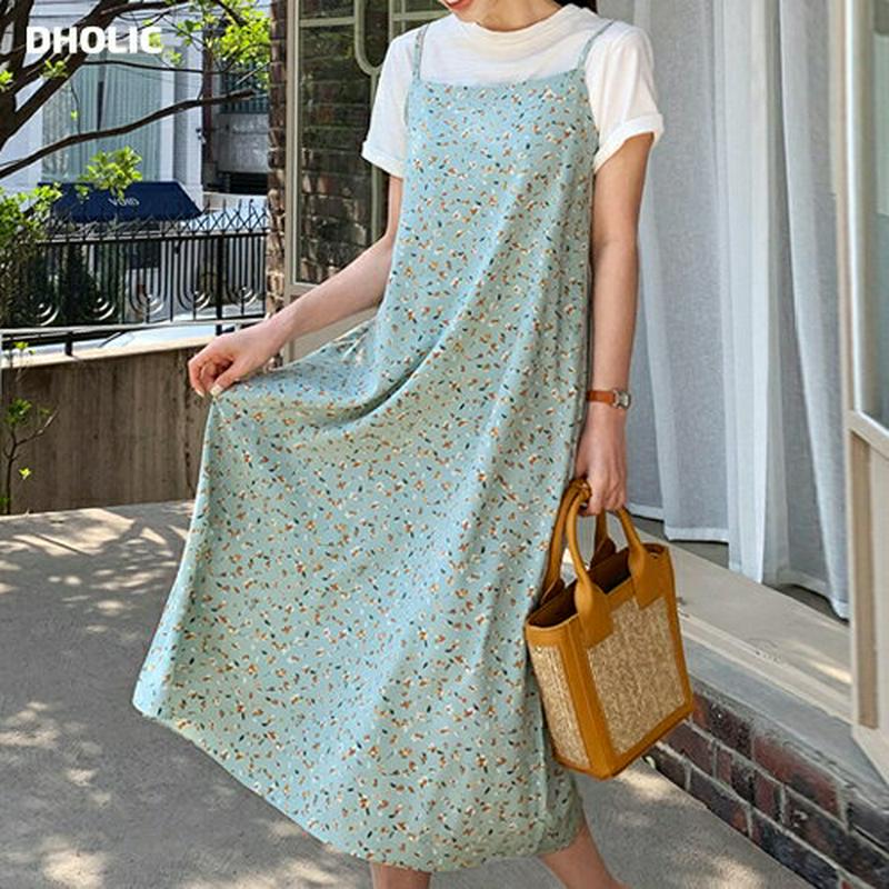 小花柄キャミワンピース・全3色・t61668 レディース【ops】【ワンピース スリーブレス ノースリーブ キャミソールワンピー