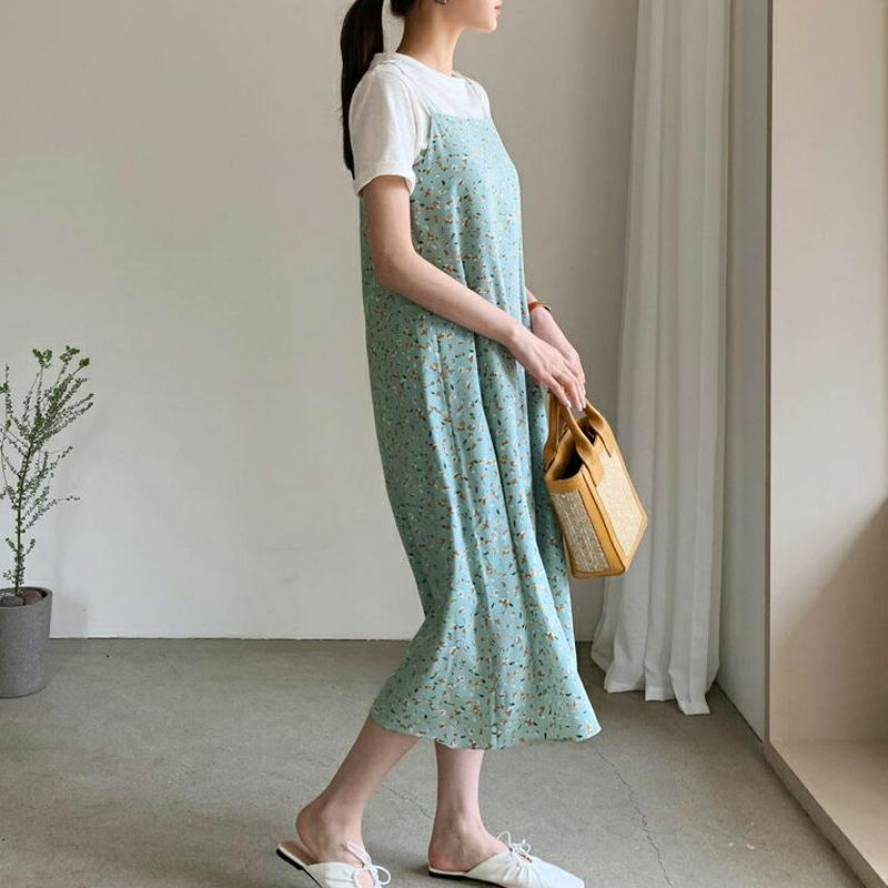 小花柄キャミワンピース・全3色・t61668 レディース【ops】【ワンピース スリーブレス ノースリーブ キャミソールワンピー