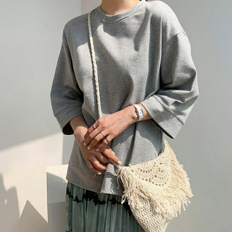 バックペイズリーTシャツ・全3色・b61665 レディース【tops】【トップス Tシャツ バックシャン バックコンシャス ペイ