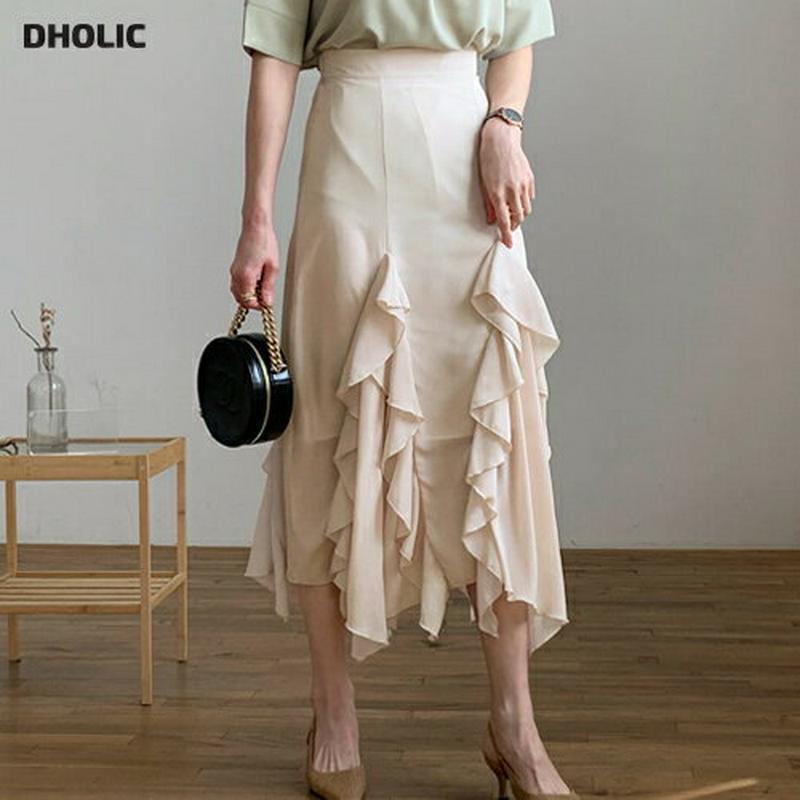 シフォンフリルスカート・全3色・b55788 レディース 【sk】【スカート ロングスカート ロング フリル シフォン ガーリー