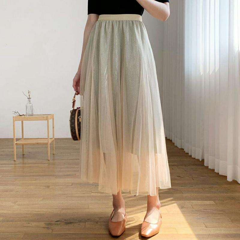 グリッターチュールスカート・全4色・b55748 レディース 【sk】【スカート ロングスカート　ロング チュール チュールスカ