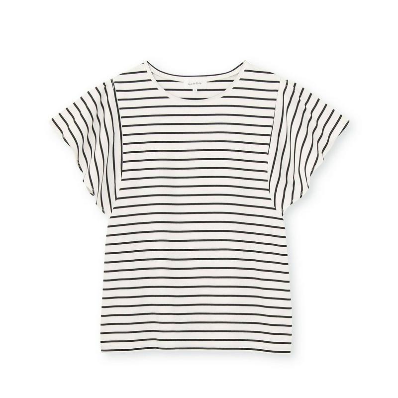 シルスムースフレアスリーブＴシャツ
