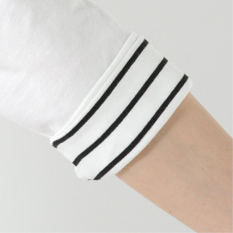 袖折り返して可愛い◎コットン１００％トリミングチュニック