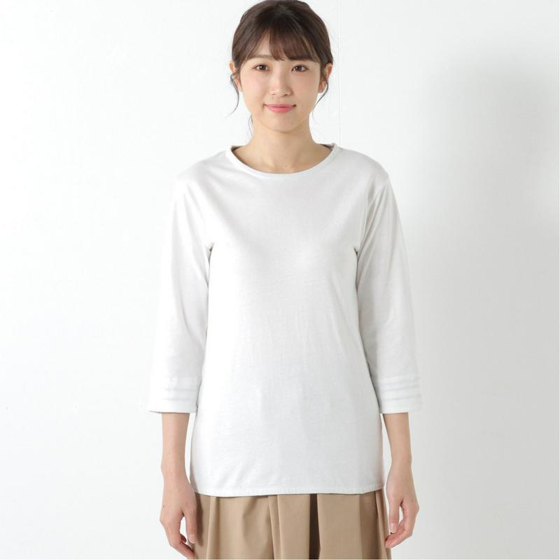 袖折り返して可愛い◎コットン１００％トリミングチュニック