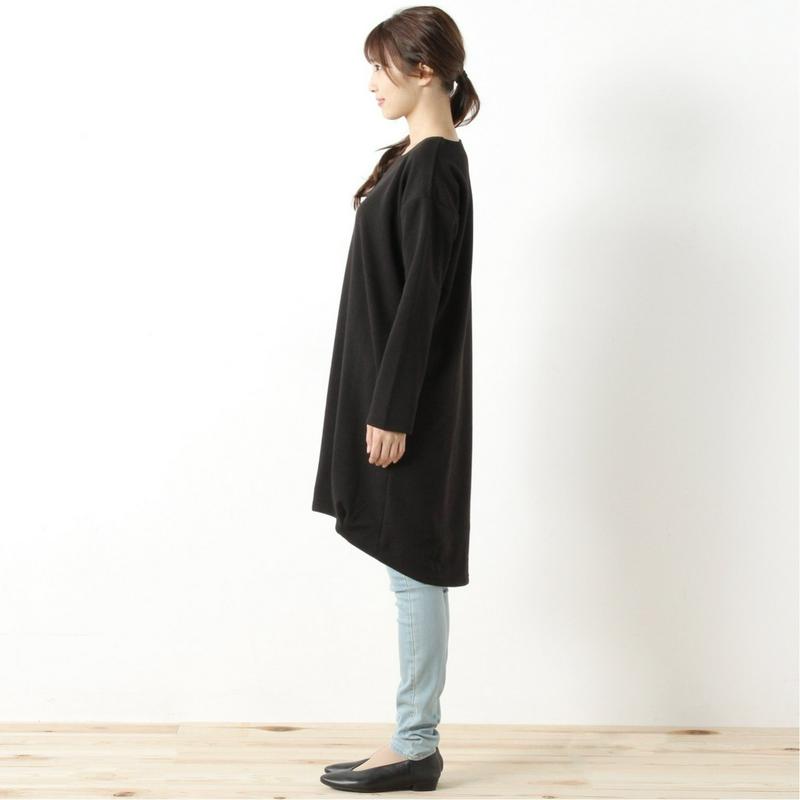 あったか裏起毛のタックワンピース
