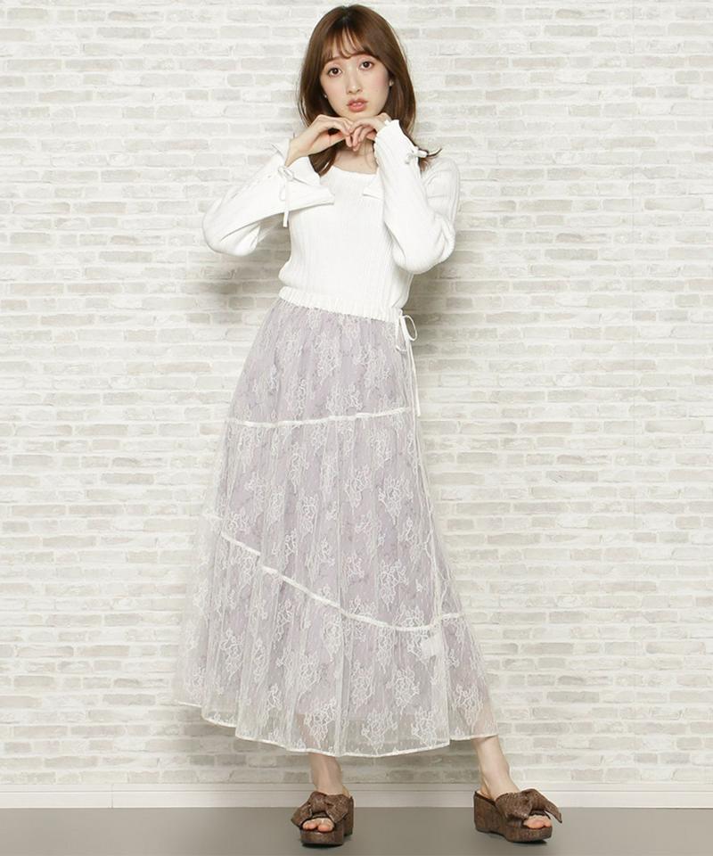 クリーピングフラワーレース２ＷＡＹスカート