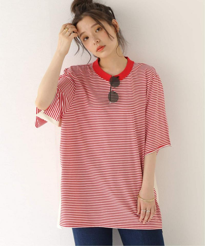 【CAMIEL FORTGENS / カミエル・フォートヘンス】Stripe Insert Tee：Tシャツ（JOURNAL S