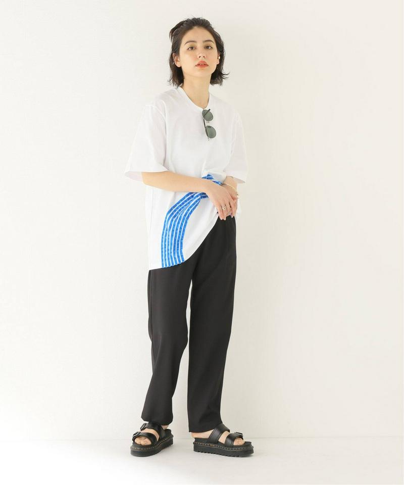 【DIMA LEU/ディマレウ】WHITE-TEE RAINBOW LIGHT BLUE：Tシャツ（JOURNAL STANDA