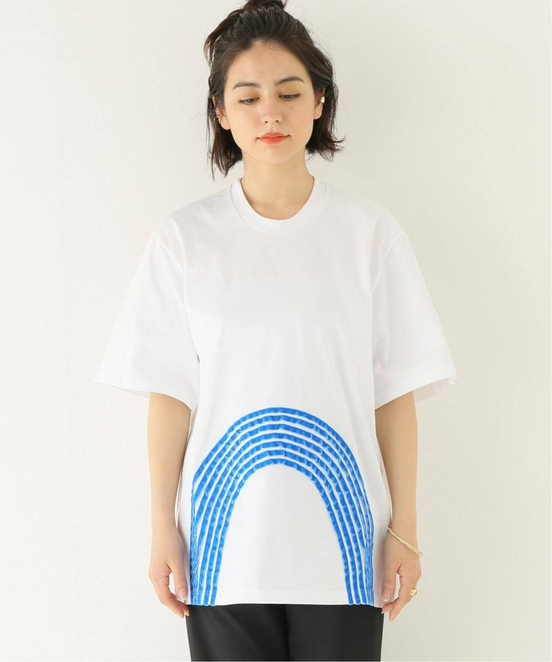 【DIMA LEU/ディマレウ】WHITE-TEE RAINBOW LIGHT BLUE：Tシャツ（JOURNAL STANDA