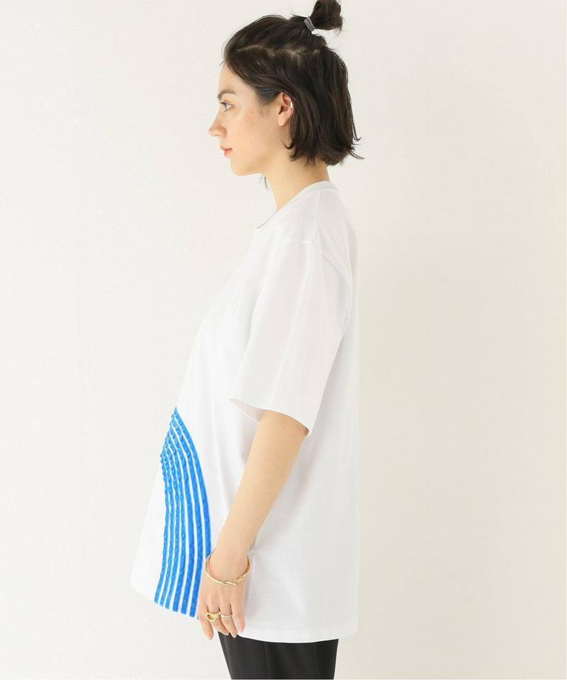 【DIMA LEU/ディマレウ】WHITE-TEE RAINBOW LIGHT BLUE：Tシャツ（JOURNAL STANDA
