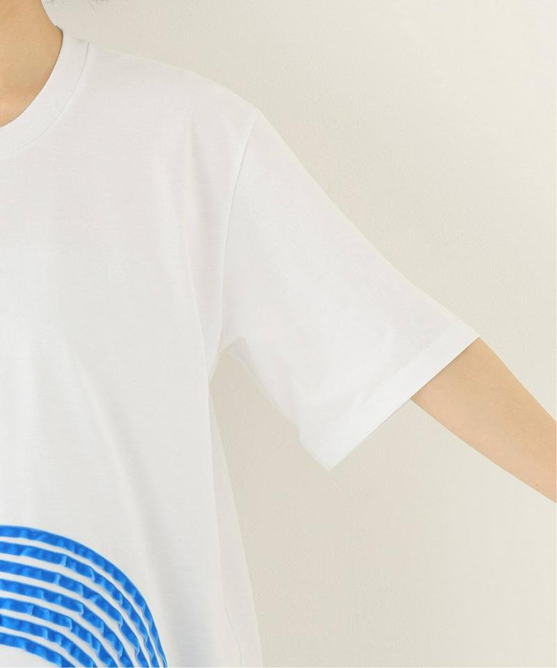 【DIMA LEU/ディマレウ】WHITE-TEE RAINBOW LIGHT BLUE：Tシャツ（JOURNAL STANDA