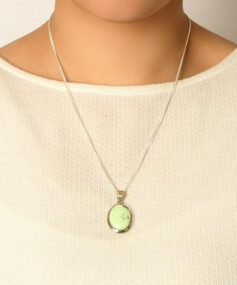 【フランス買付】レモンクリソプレーズネックレス